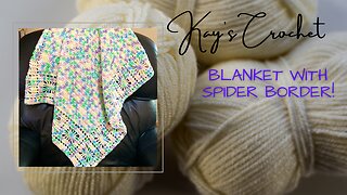 Crochet Blanket with Built-in Spider Border 🧶😍🕷️