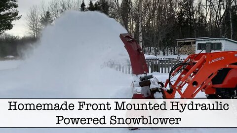 Attaching the Homemade Front Mounted Hydraulic Powered Snowblower for 2020 on our Kubota MX5400