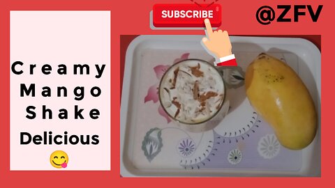 Creamy 🥭 Milkshake At Home .[Urdu HINDI]