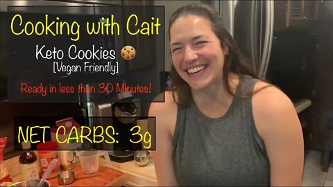 Keto Cookies [ Vegan Friendly Cookies ] quick and easy - Cooking with Cait