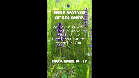 Proverbs 19:17 | NRSV Bible - Wise Sayings of Solomon