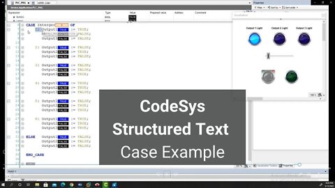 CodeSys Structured Text Case Construct 2021 | "Case Of" Example