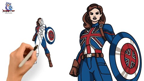 How To Draw Captain Peggy Carter - Multiverse of Madness