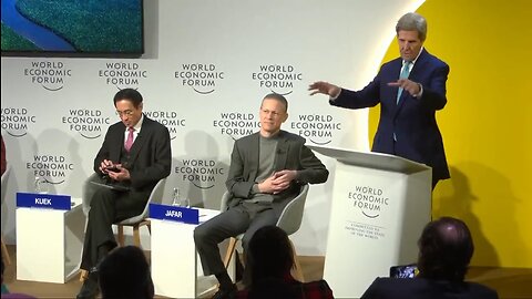 John Kerry says, "we select group of human beings" are talking about "saving the planet" at the WEF