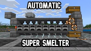 Automatic Super Smelter Tutorial in Minecraft Bedrock (MCPE/Xbox/PS4/Nintendo Switch/PC)