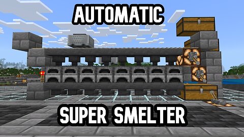Automatic Super Smelter Tutorial in Minecraft Bedrock (MCPE/Xbox/PS4/Nintendo Switch/PC)