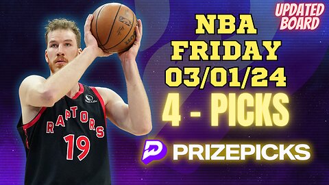 #PRIZEPICKS | BEST PICKS FOR #NBA FRIDAY | 03/01/24 | BEST BETS | #BASKETBALL | TODAY | PROP BETS