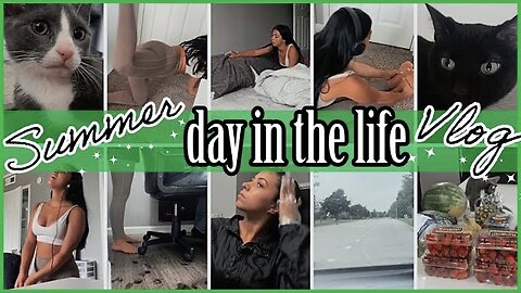 *SUMMER* DAY IN THE LIFE VLOG 2022 | MORNING ROUTINE + STRETCH & WORKOUT W/ ME + MORE |ez tingz