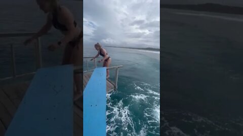 Woman Dives Into Ocean Fail #MegaFails #Shorts