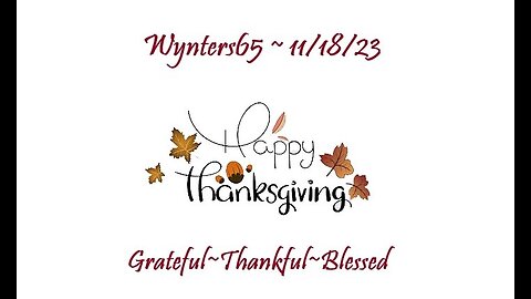 Thanksgiving- Gratefulness in chaos