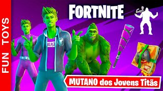 MUTANO dos Jovens Titãs em uma partida IRADA tipo SUPER SMASH BROS só que dentro do FORTNITE!