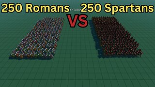 250 Romans Versus 250 Spartans || Ultimate Epic Battle Simulator