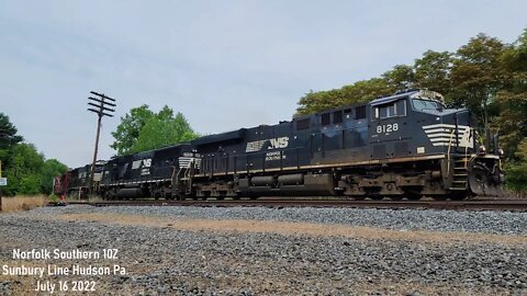 My First Norfolk Southern 10Z Sunbury Line Hudson Pa. July 15 16 2022 #NorfolkSouthern #NS10Z