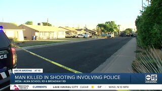 Mesa PD is investigating a Tempe police shooting that left a man dead