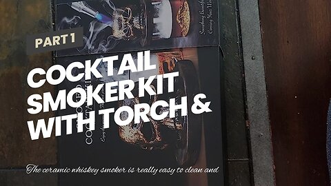 Cocktail Smoker Kit with Torch & 4 Flavors Wood Smoker Chips, iTayga Ceramics Whiskey Smoker Ki...