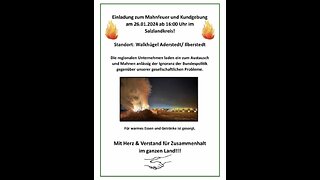 Mahnfeuer und Kundgebung - Walkhügel Aderstdet / Ilberstedt 26.01.2024