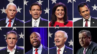 Reaction Video / GOP candidates give a show of hands if they would support Trump if convicted
