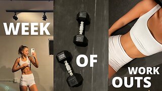 WEEK OF WORKOUTS: my workout routine, how I get results, + fitness goals update