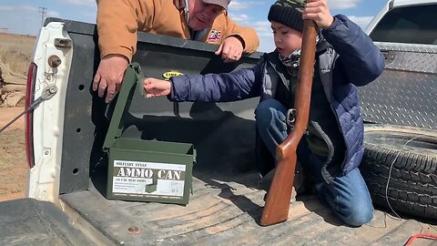 Shooting Bottles and Cans in Texas on Daddy and The Big Boy (Ben McCain and Zac McCain) Episode 547