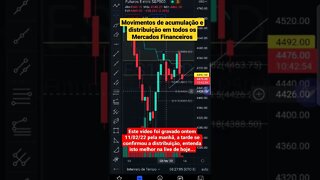 ACUMULAÇÃO E DISTRIBUIÇÃO S&P500 BITCOIN MERCADO FINANCEIROS 12/02/2022 short QUEDA BTC BEARMARKET