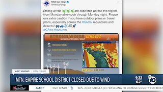 School district closes Monday due to high winds