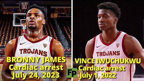 Vince Iwuchukwu (18), Bronny James' teammate at USC, also had cardiac arrest during practice (2022)