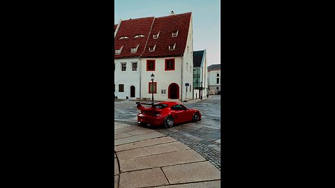 Sport Car Red Color 4K