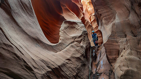 Technical Descent of Waterhole Canyon - Page, Arizona