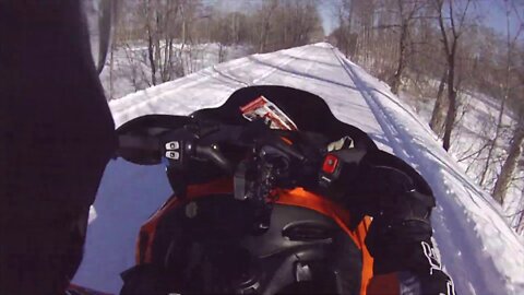 Snowmobile Trail Riding (Gaylord Michigan) Part 23