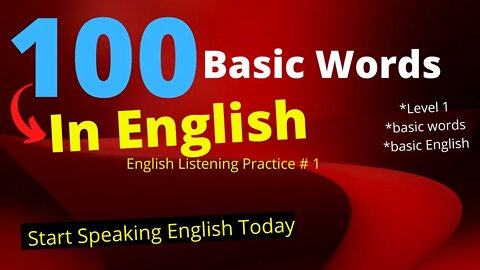 Basic English Phrases for Conversation - Basic Vocabulary #1