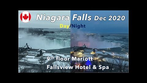 Niagara Falls Dec 2020 from Niagara Mariott FALLSVIEW hotel and spa | Living in Canada