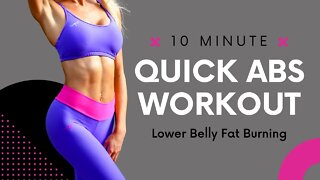 Quick Abs 🔥 Burn Lower Belly Fat, Workout at Home