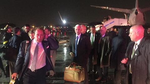 Vice Presidental Running Mate Mike Pence's Plane Skids Off Runway
