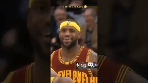 LeBron missed the aleyup DUNK and KOBE can't stop laughing at LeBron