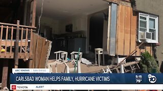 Carlsbad woman helps family, Hurricane Ida victims