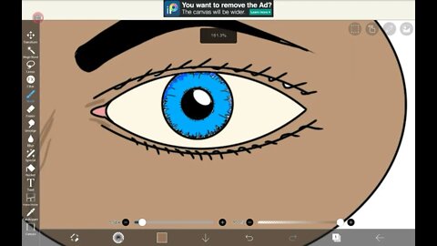 Drawing an eye with ibis x drawing app