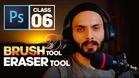 Brush & Eraser Tool - Adobe Photoshop for Beginners - Class 06 - Urdu / Hindi