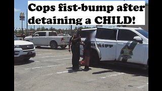 COPS Cuff & stuff Minor - one cop doesn't want to be recorded taking the young mans freedom