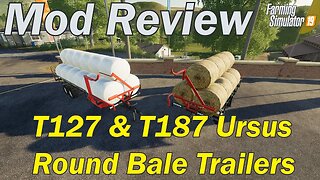 Mod Review - Ursus Round Bale Trailer with 3rd row seating