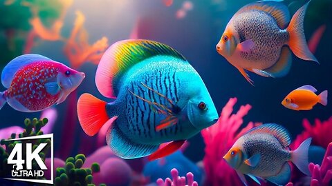 Best Relaxing music , Soft Music And beautifull fishis Most beautifull Fish And water sound
