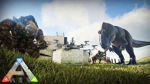 FOUNDATION WIPING THE ALPHA TRIBE!! - Ark Survival Evolved PvP