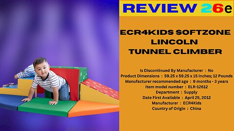 ECR4Kids SoftZone Lincoln Tunnel Climber Review 2023