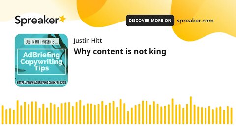 Why content is not king