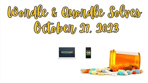 Wordle & Quordle of the Day for October 27, 2023 ... Happy National Prescription Drug Take Back Day!