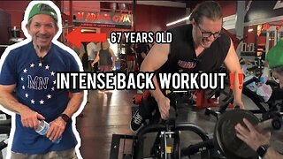INTENSE BACK WORKOUT WITH A 67 YEAR OLD!!