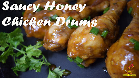 Saucy Honey Chicken Drums (Sweet & Spicy Chicken drums)
