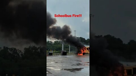 Schoolbus Fire At Gas Station.