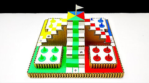 Amazing DIY 3D Ludo Board Using Cardboard | How made Toy for Kids
