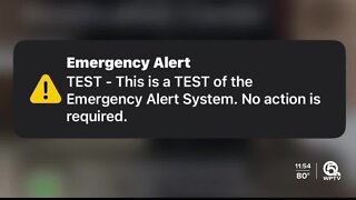 Emergency alert test sent by mistake