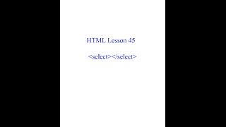 HTML Lesson 45